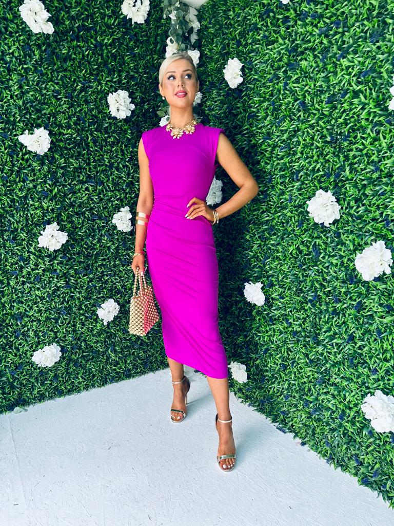 Rubi Ruched Dress Orchid