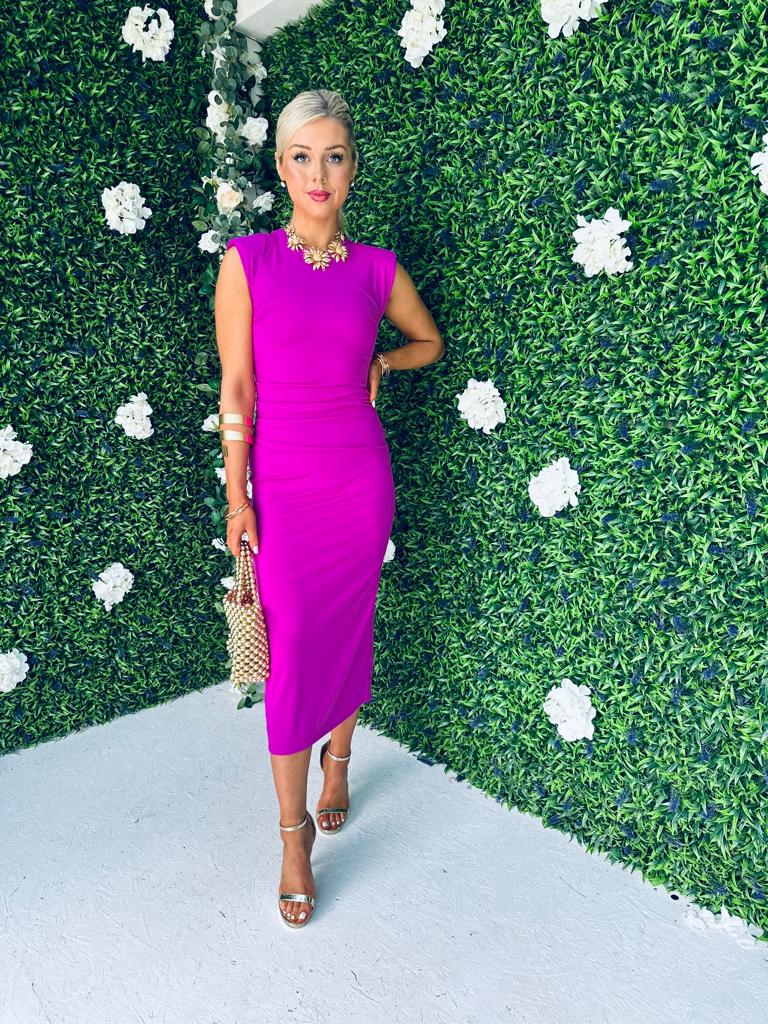 Rubi Ruched Dress Orchid