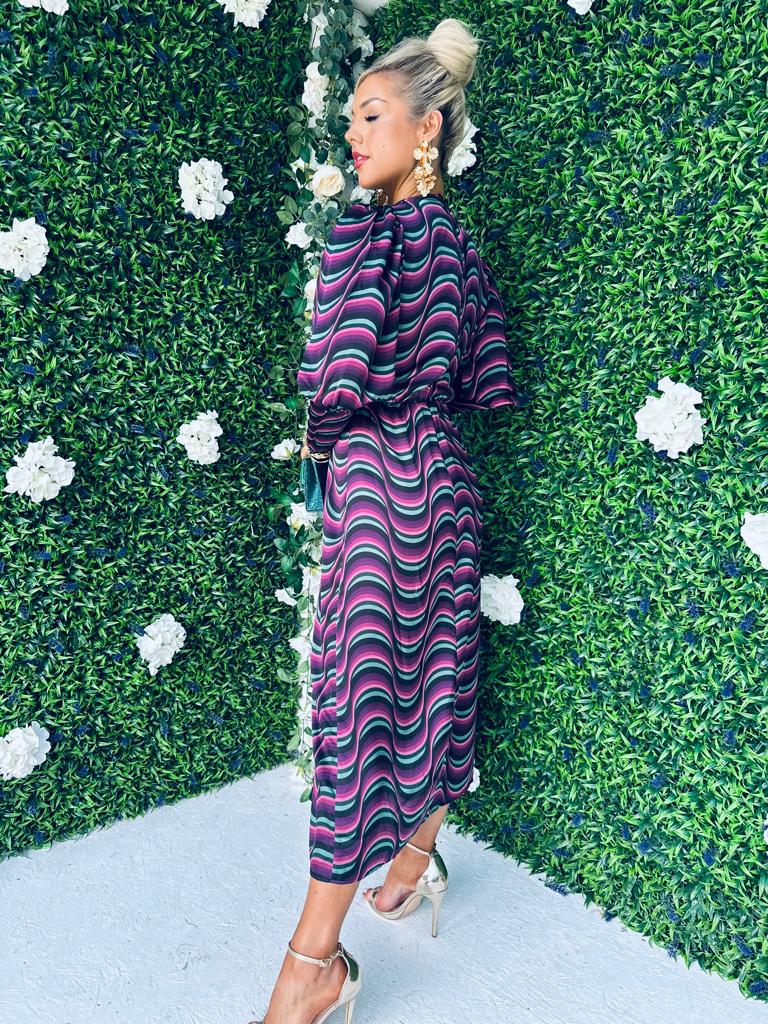Carol Midi Dress Wave Multi