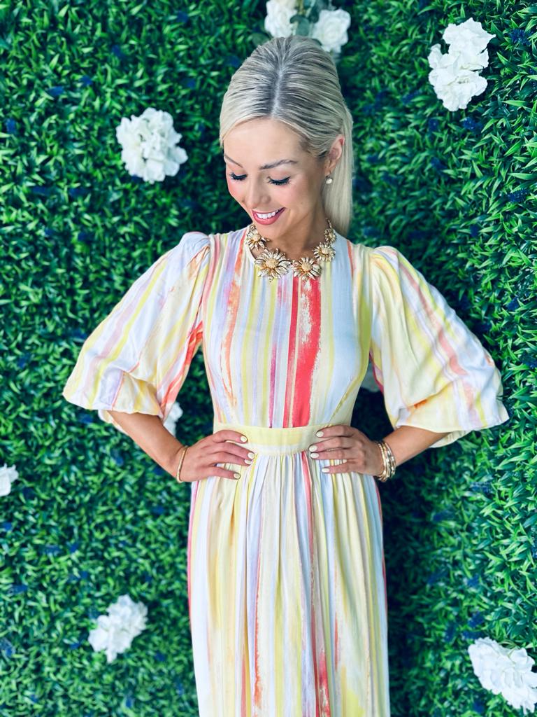 Joy Stripe Midi Dress Multi