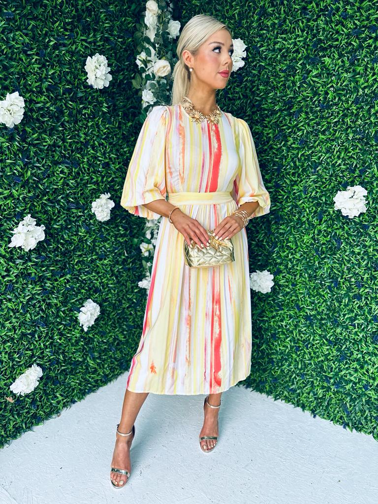 Joy Stripe Midi Dress Multi