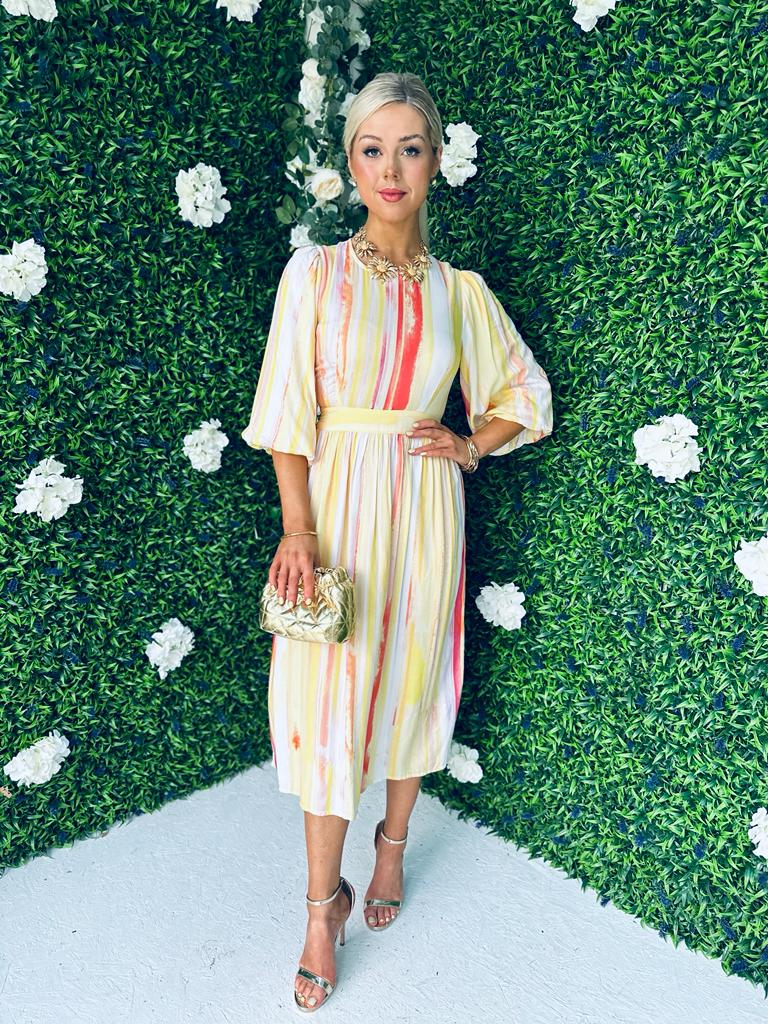 Joy Stripe Midi Dress Multi