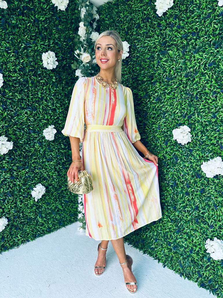 Joy Stripe Midi Dress Multi