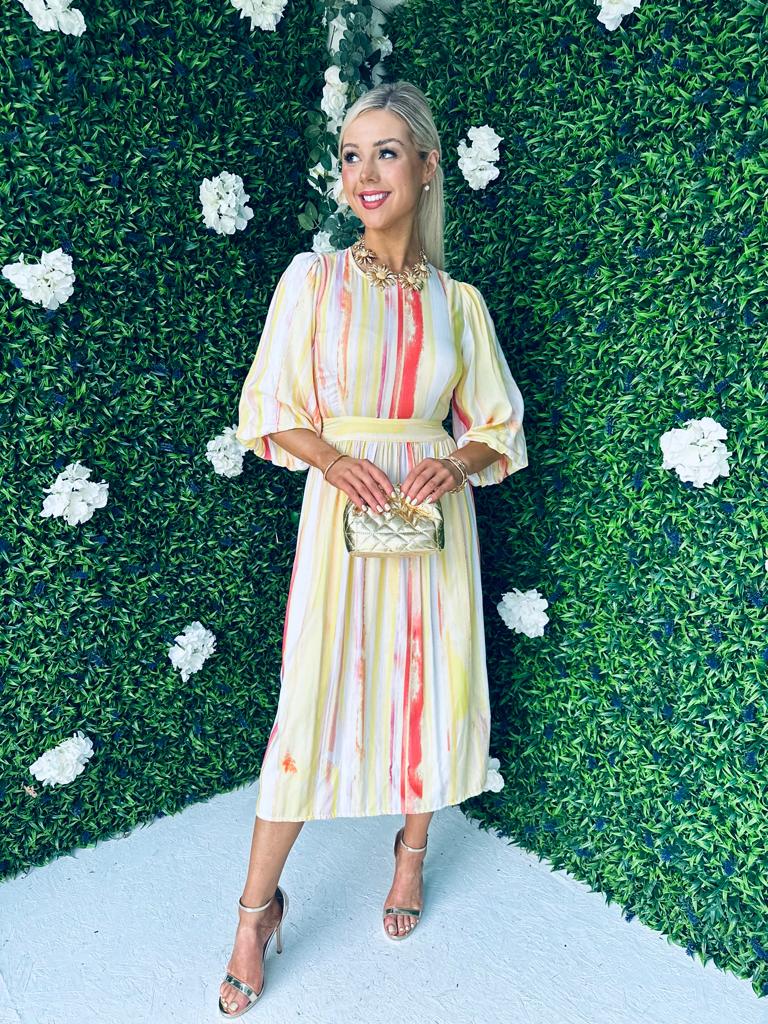 Joy Stripe Midi Dress Multi