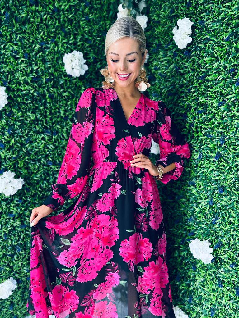 Weslyn Midaxi Dress Floral Black