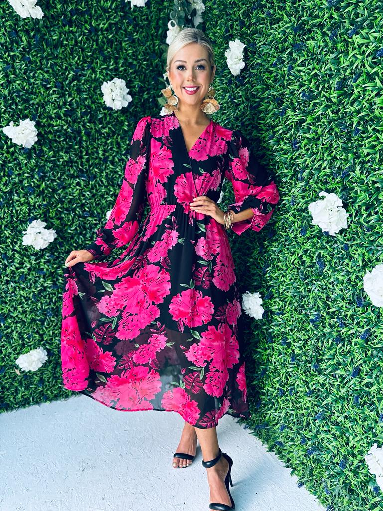Weslyn Midaxi Dress Floral Black