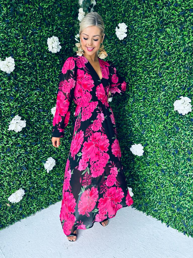 Weslyn Midaxi Dress Floral Black
