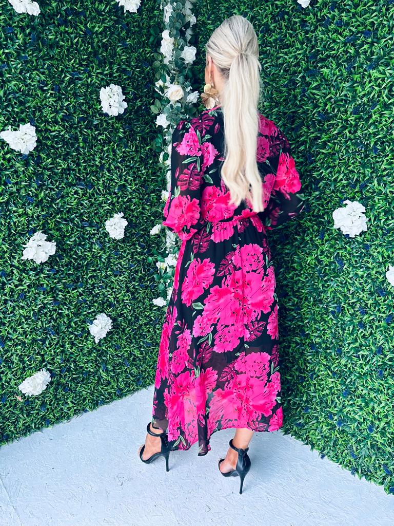 Weslyn Midaxi Dress Floral Black