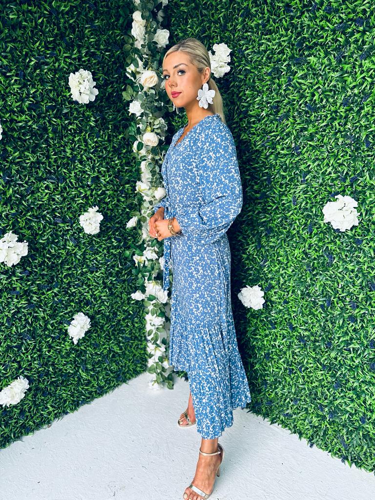 Sue Midaxi Dress Floral Blue