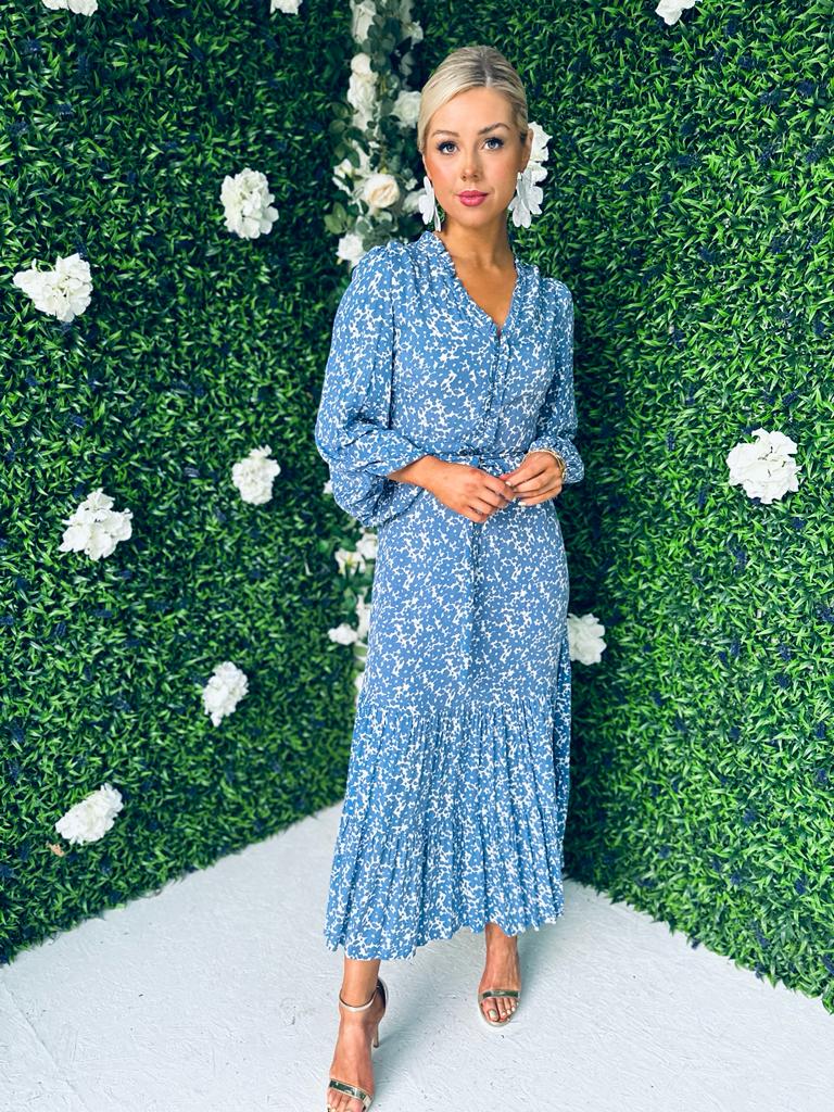 Sue Midaxi Dress Floral Blue