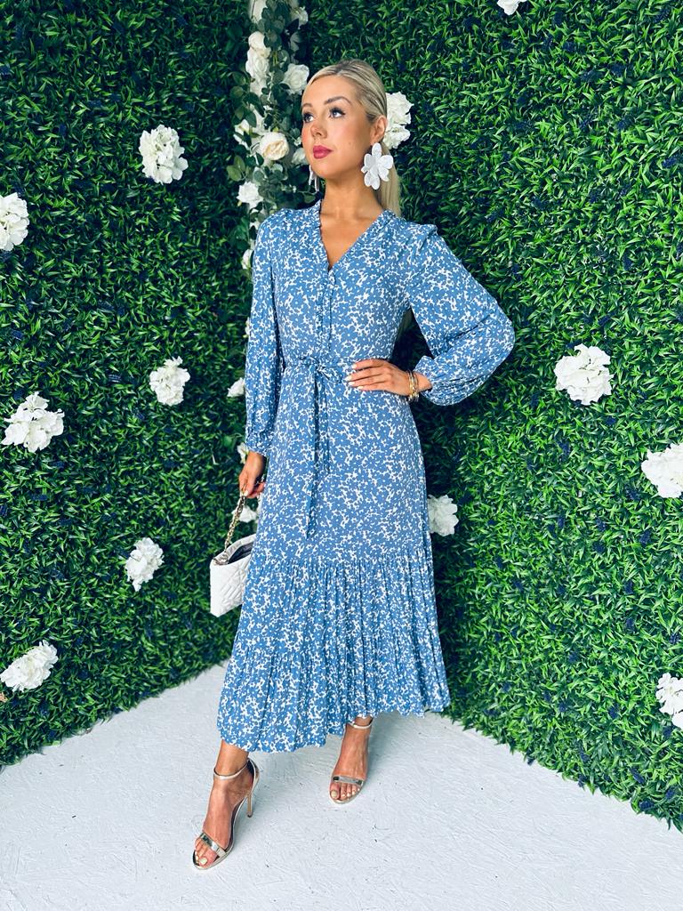 Sue Midaxi Dress Floral Blue