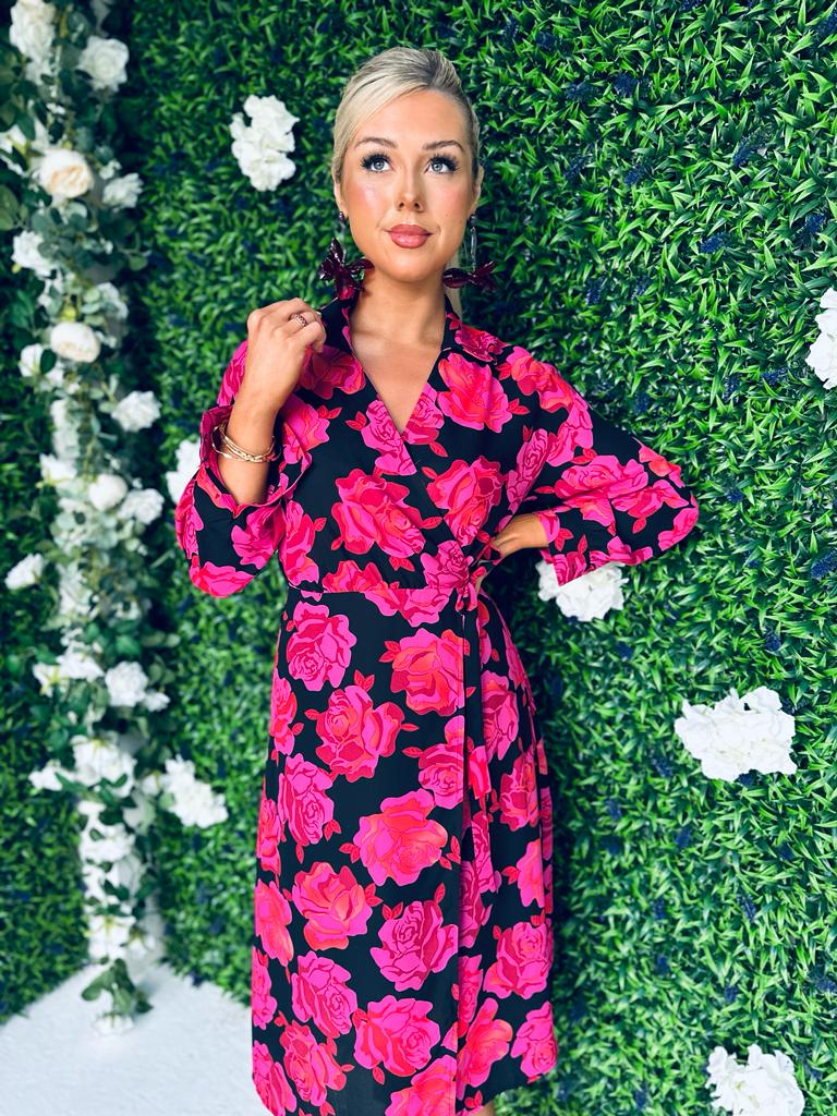 Hylda Hem Detail Wrap Dress