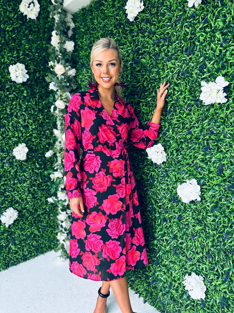 Hylda Hem Detail Wrap Dress