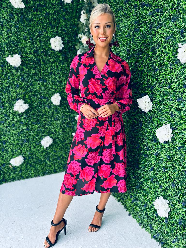 Hylda Hem Detail Wrap Dress