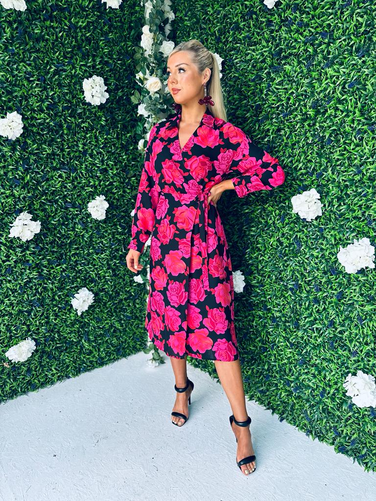 Hylda Hem Detail Wrap Dress