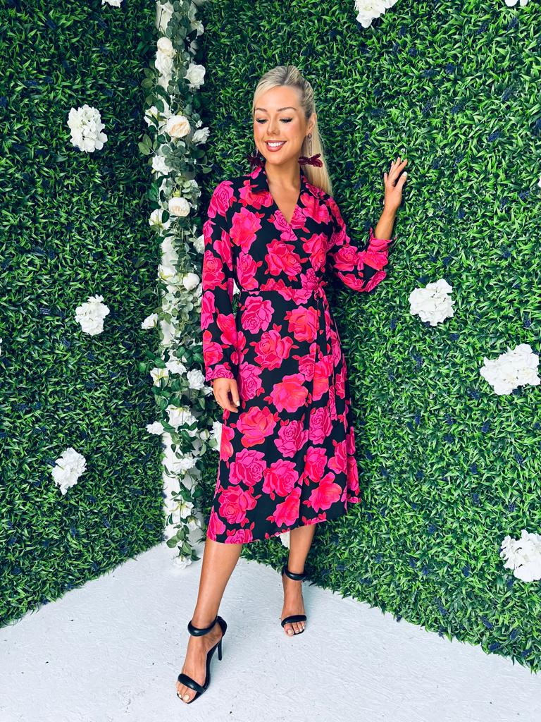 Hylda Hem Detail Wrap Dress