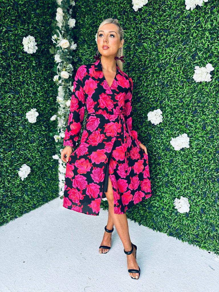 Hylda Hem Detail Wrap Dress