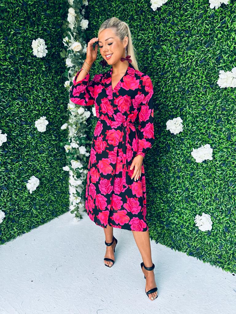 Hylda Hem Detail Wrap Dress