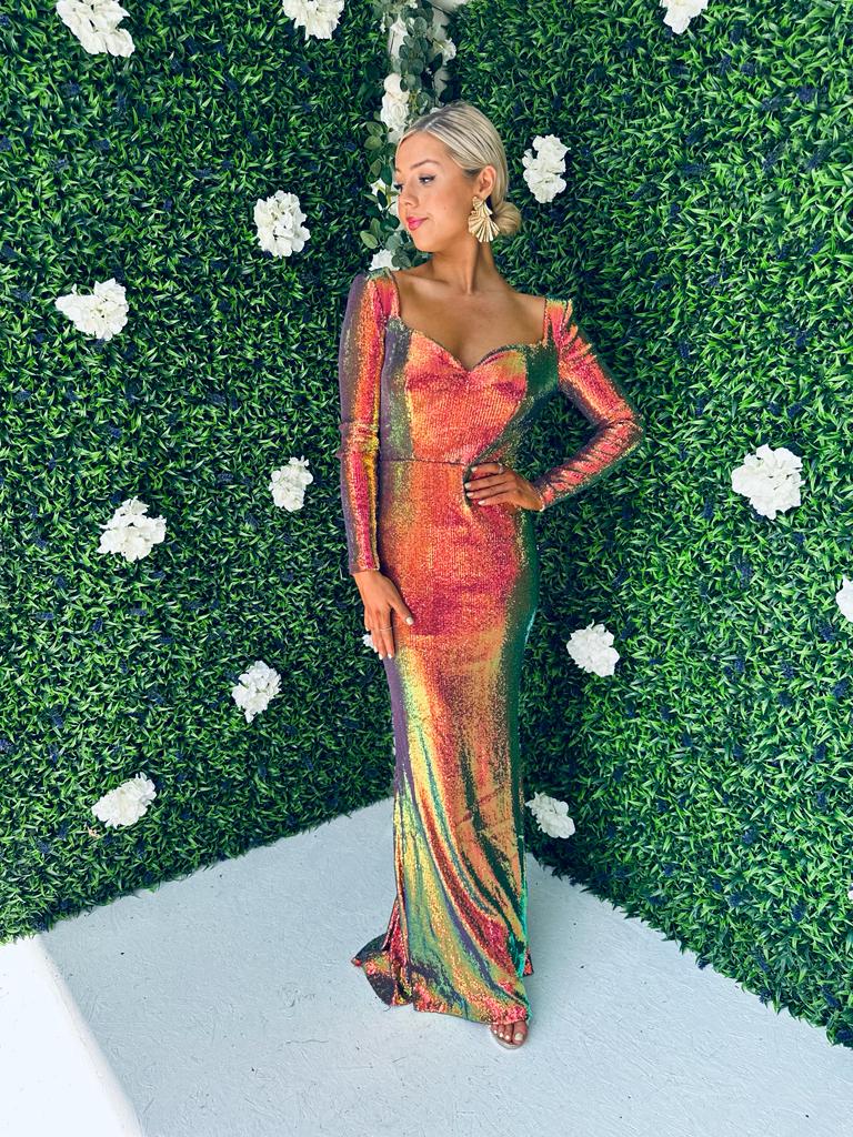 Ava Sequin Maxi Dress Multi