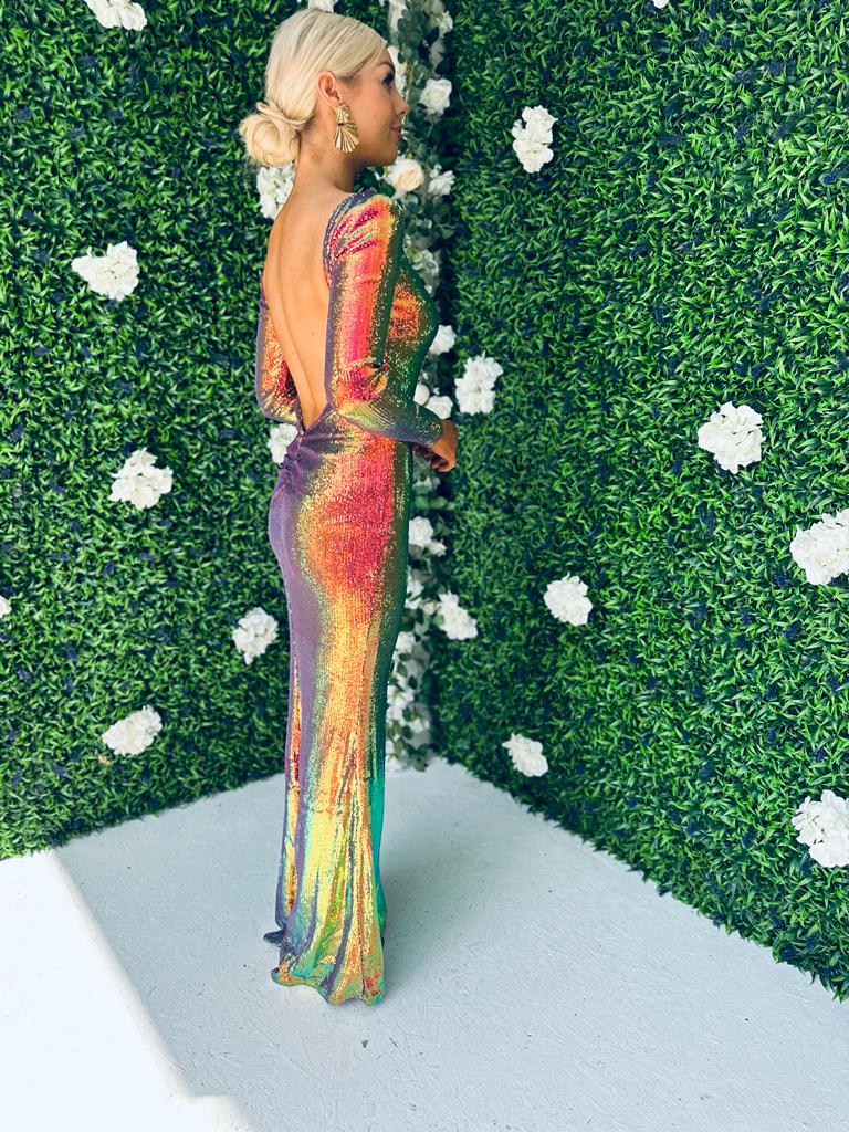 Ava Sequin Maxi Dress Multi
