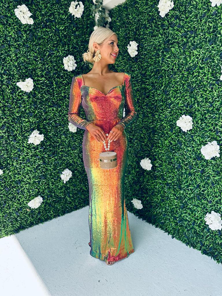 Ava Sequin Maxi Dress Multi