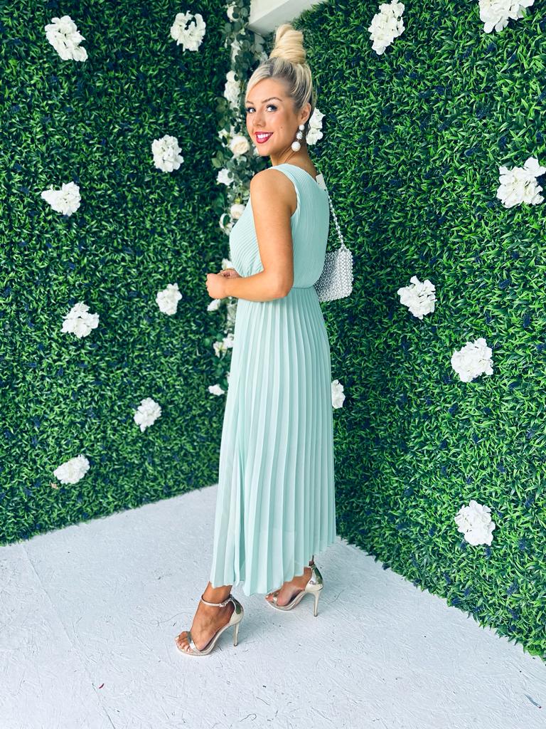 Roko Pleated Dress Mint