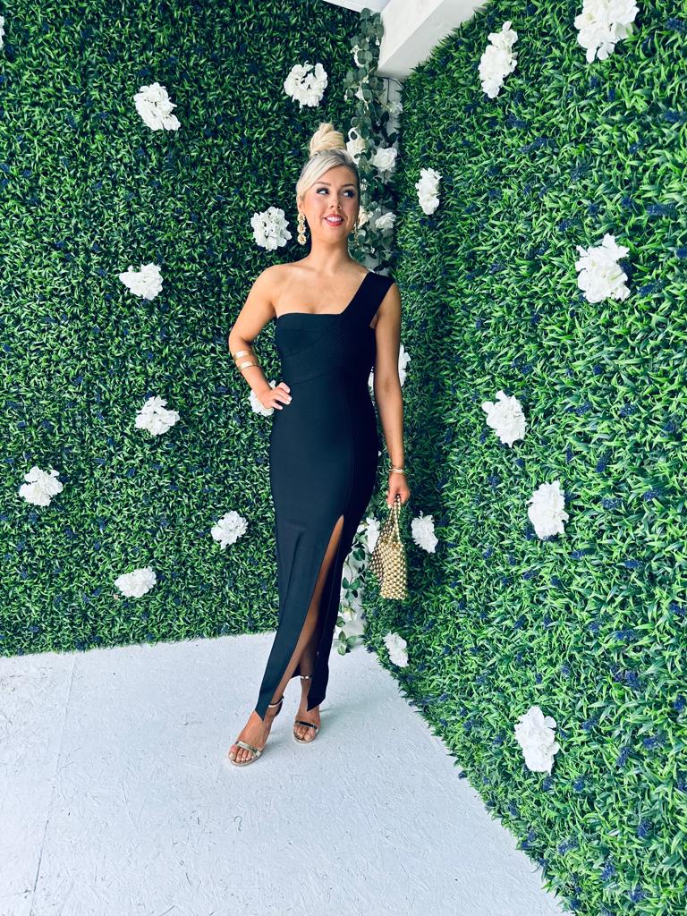 Kali One Detail Midaxi Dress Black