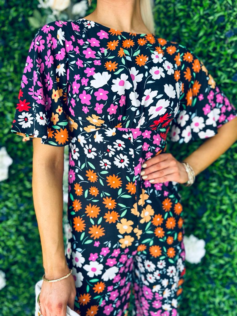 Stefi Culotte Jumpsuit Floral