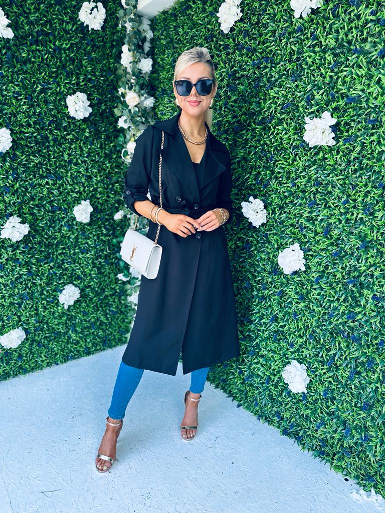 Ciana Light Trench Coat Black