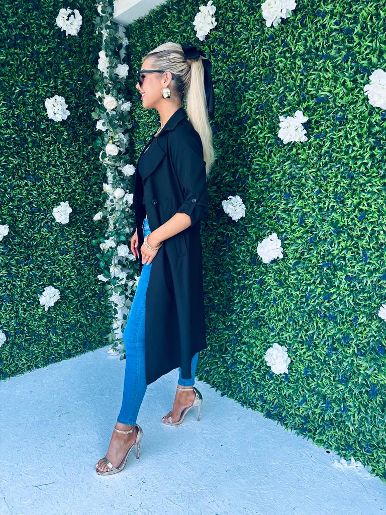 Ciana Light Trench Coat Black