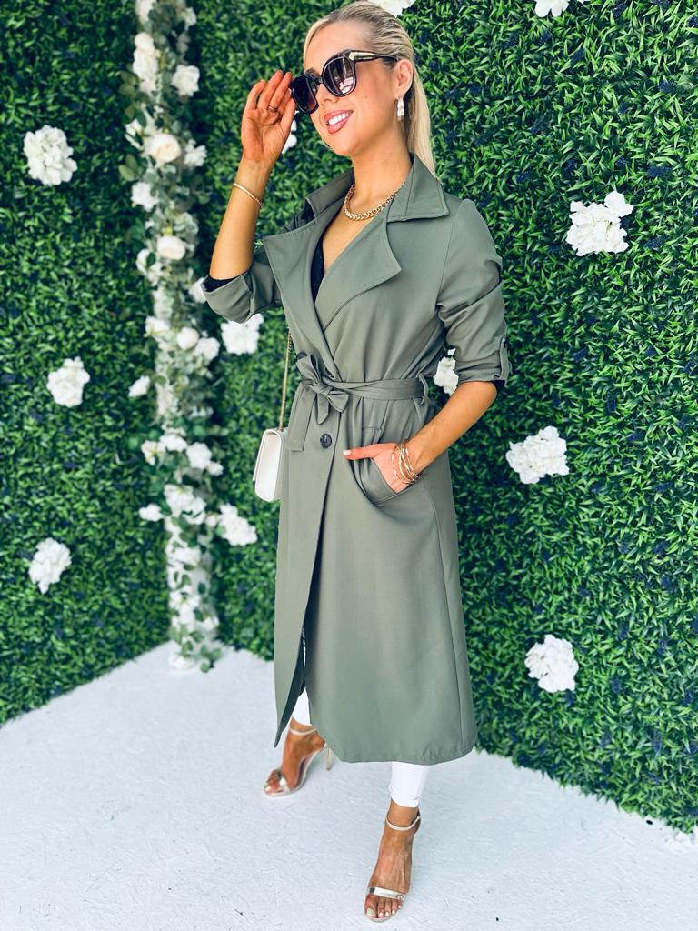 Ciana Light Trench Coat Khaki