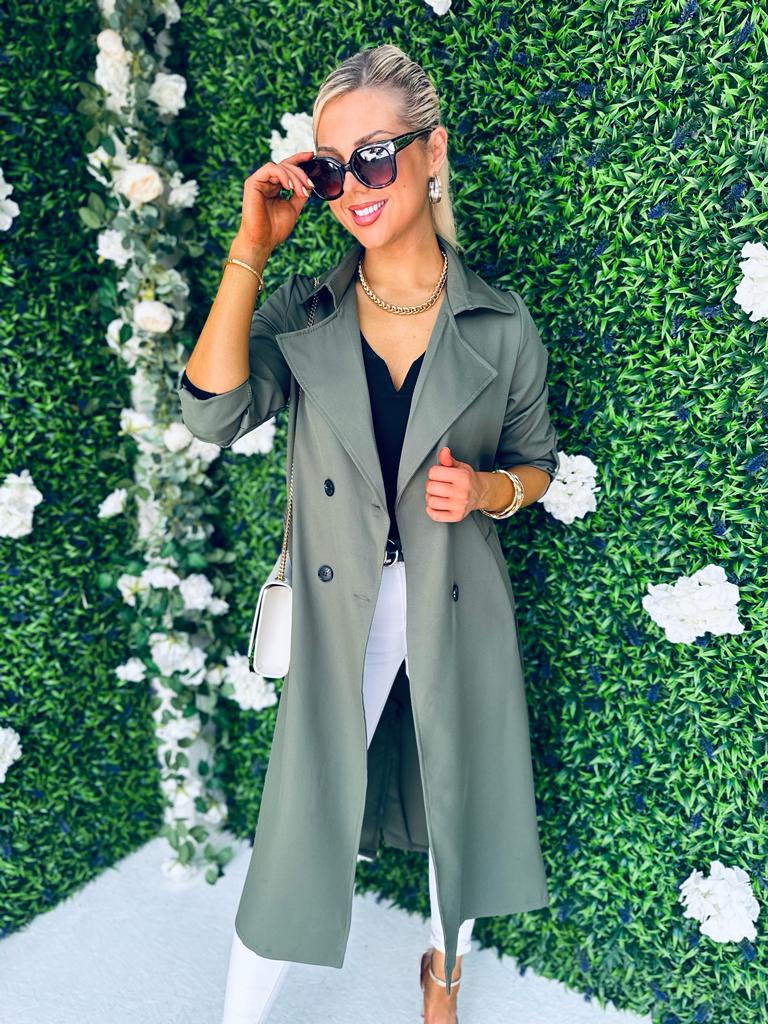 Ciana Light Trench Coat Khaki