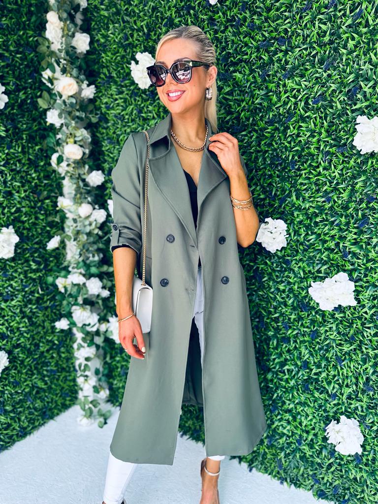 Ciana Light Trench Coat Khaki