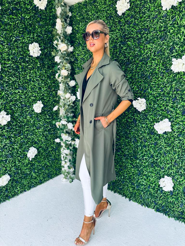 Ciana Light Trench Coat Khaki