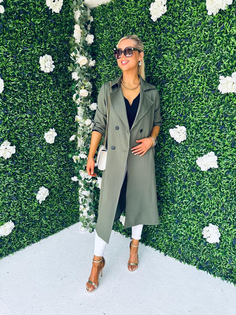 Ciana Light Trench Coat Khaki