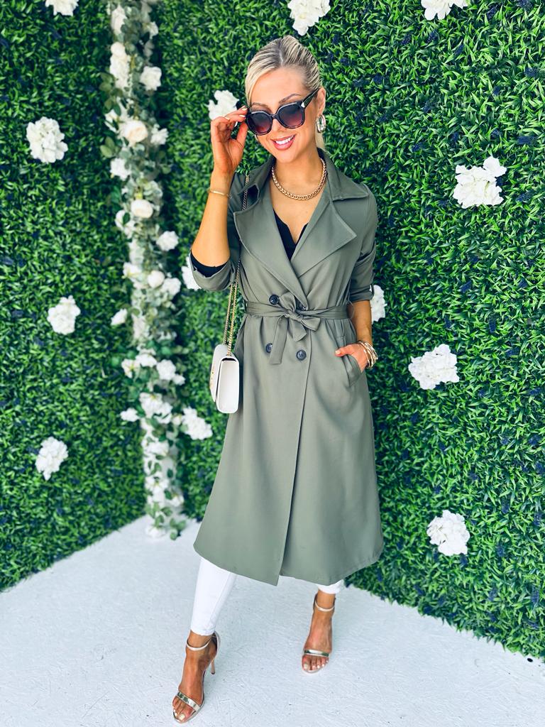 Ciana Light Trench Coat Khaki