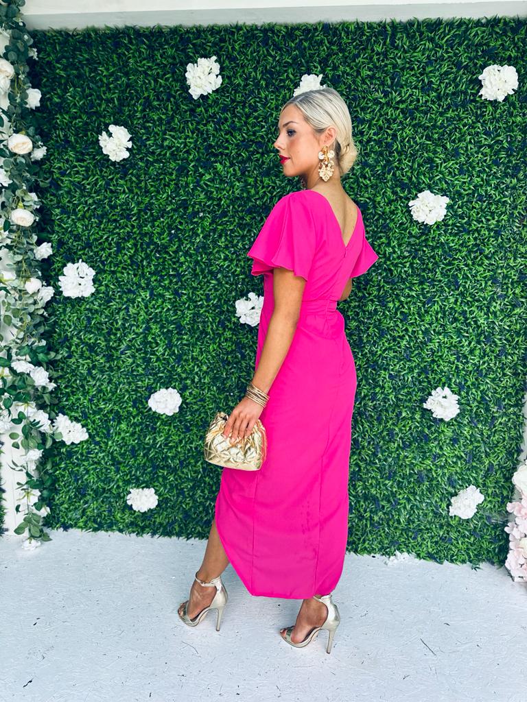 Aurora Buckle Detail Dress Pink