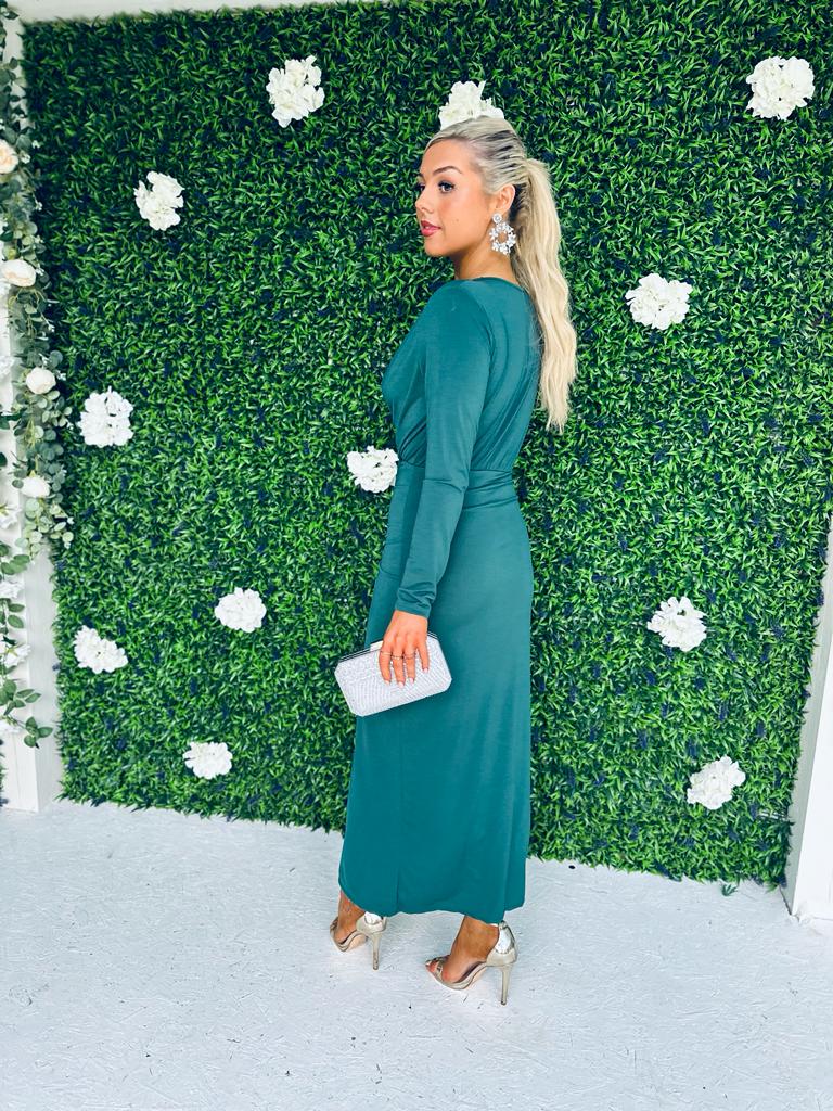 Demi Knot Detail Dress Forest