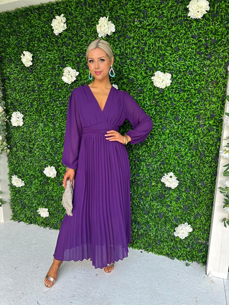Elaine Banded Midaxi Dress Violet