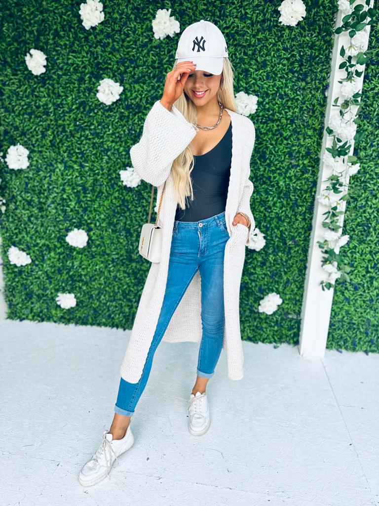 Karen Chunky Cardi Beige