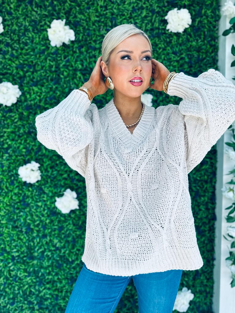 CiCi Cunky Knit Jumper Cream