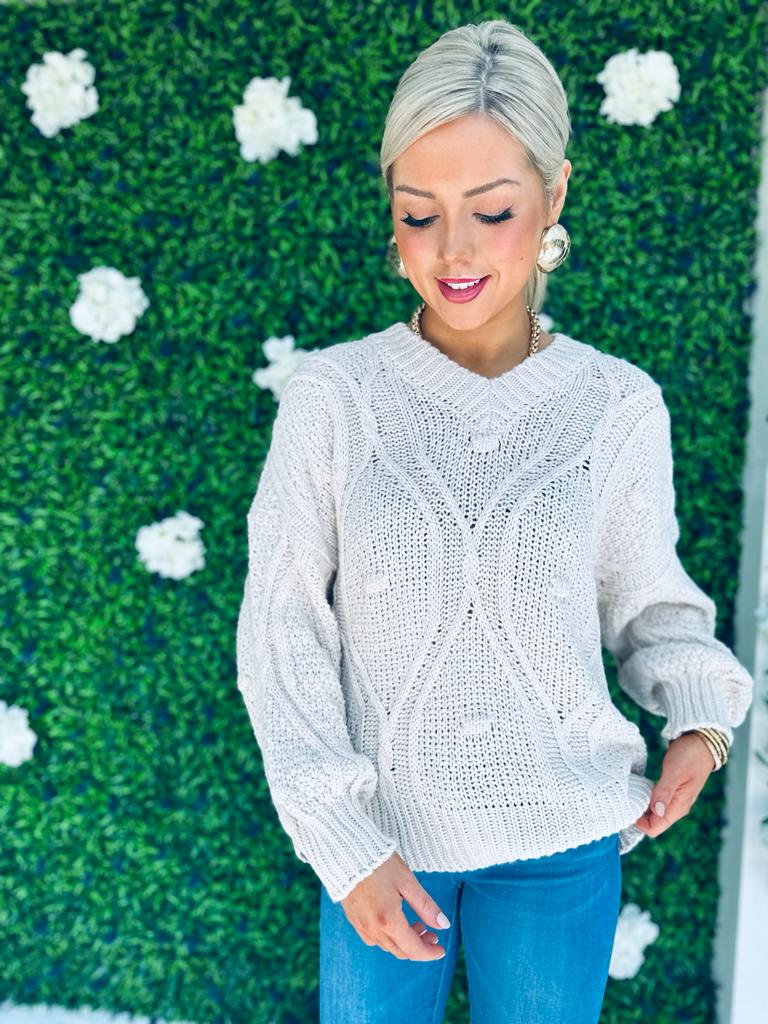 CiCi Cunky Knit Jumper Cream