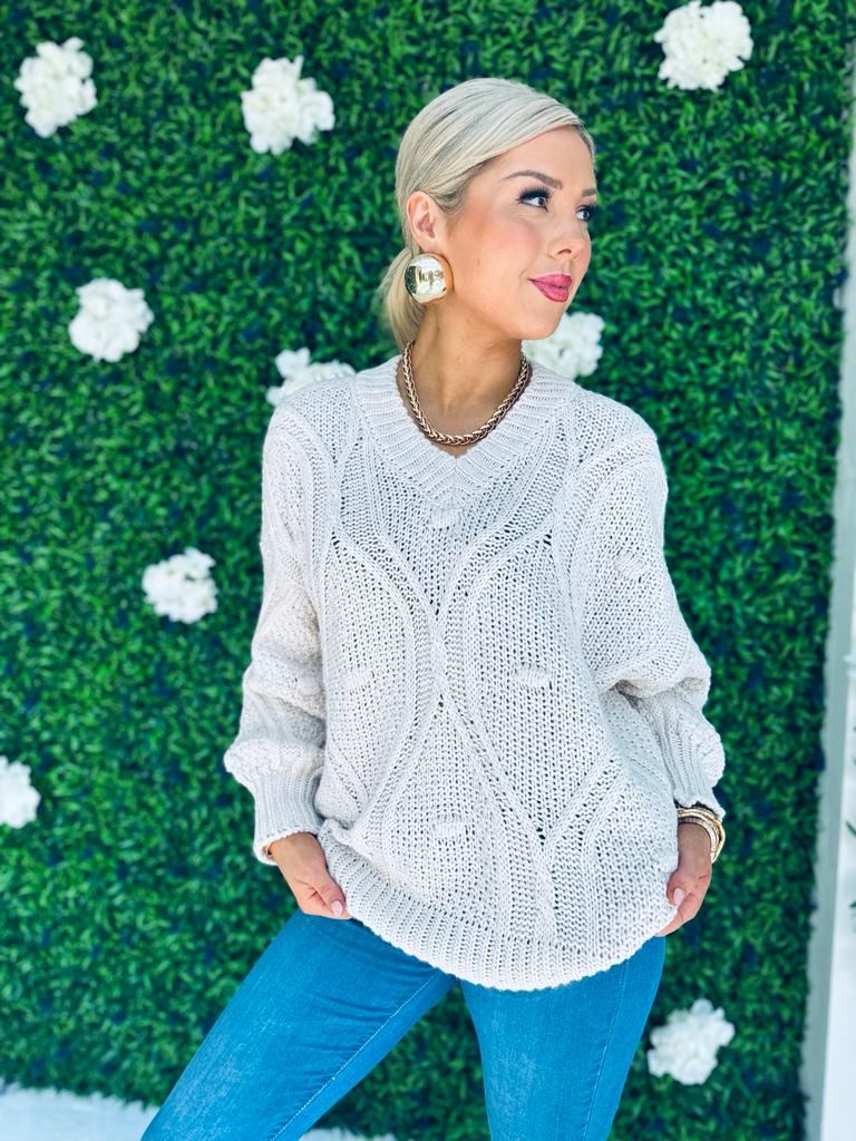 CiCi Cunky Knit Jumper Cream