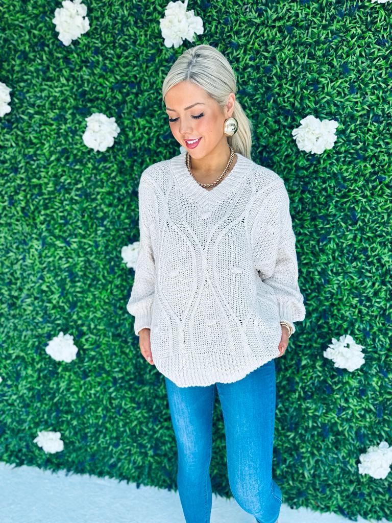CiCi Cunky Knit Jumper Cream
