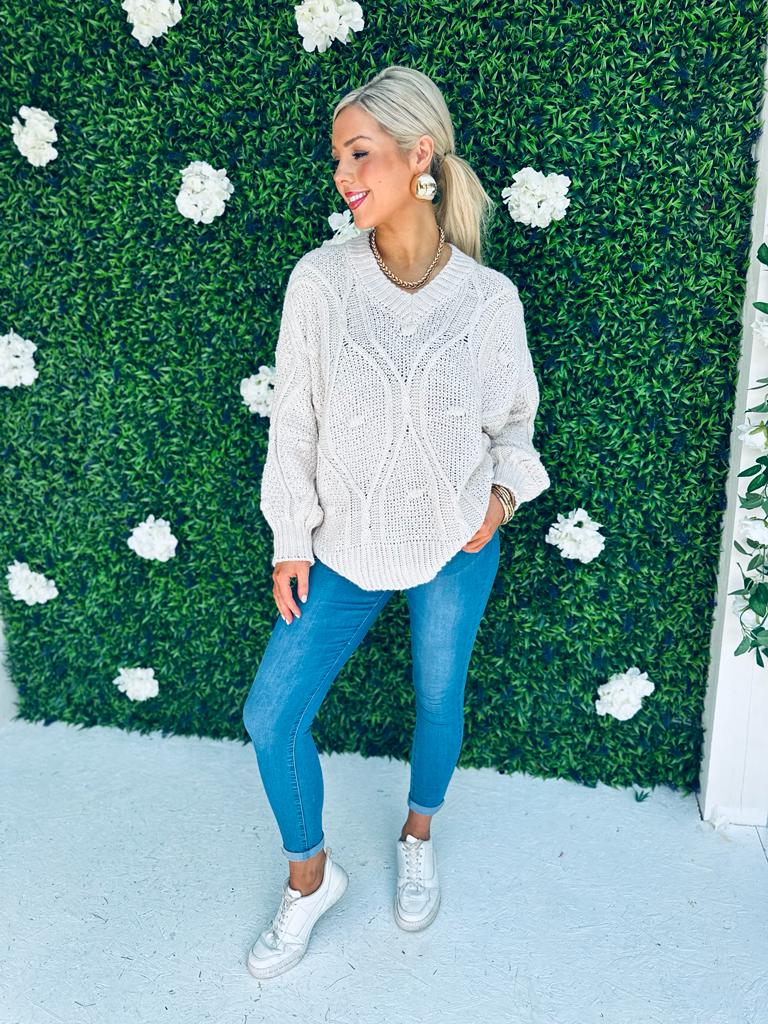 CiCi Cunky Knit Jumper Cream