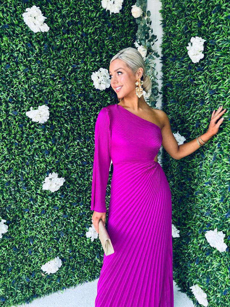 Shannon Pleated Maxi Dress Orchid