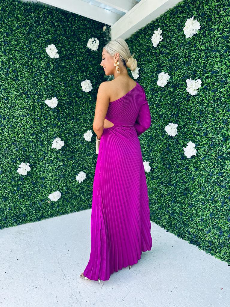 Shannon Pleated Maxi Dress Orchid