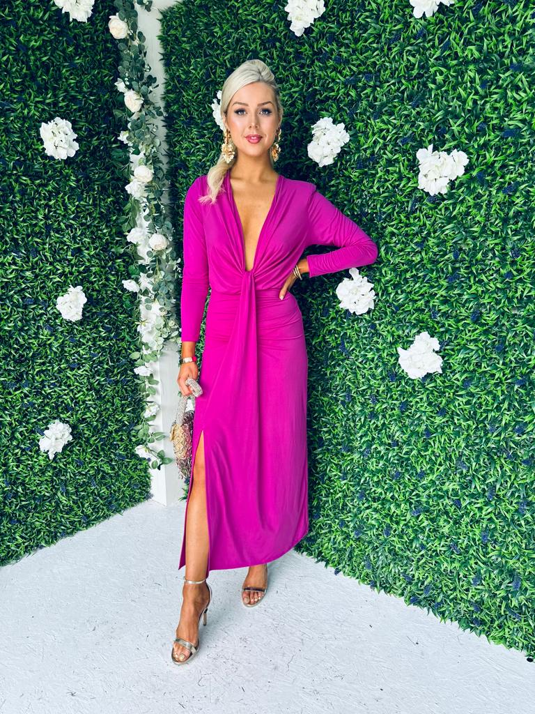 Demi Knot Detail Dress Orchid