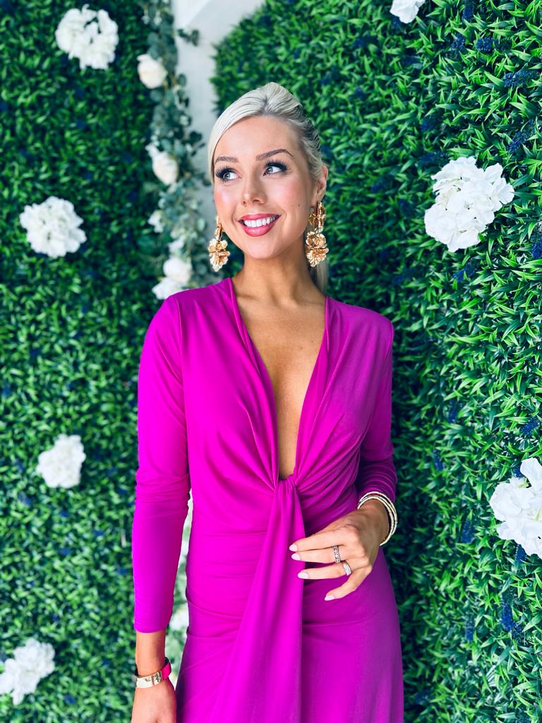 Demi Knot Detail Dress Orchid