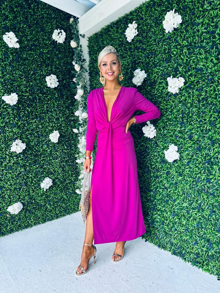 Demi Knot Detail Dress Orchid